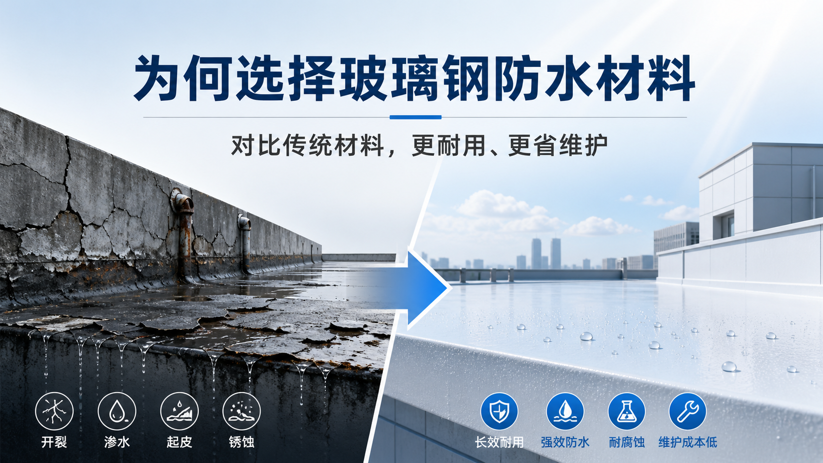 在上饶，为何选择玻璃钢防水材料而非传统材料